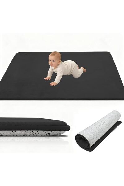 GENERAL Coral Velvet Baby Play Mat, 3cm Thick Baby Crawling Mat 90 x 120 cm G...