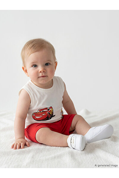 LC Waikiki Trendlucky Farkıyla Cars Printed Baby Boy Shorts Set