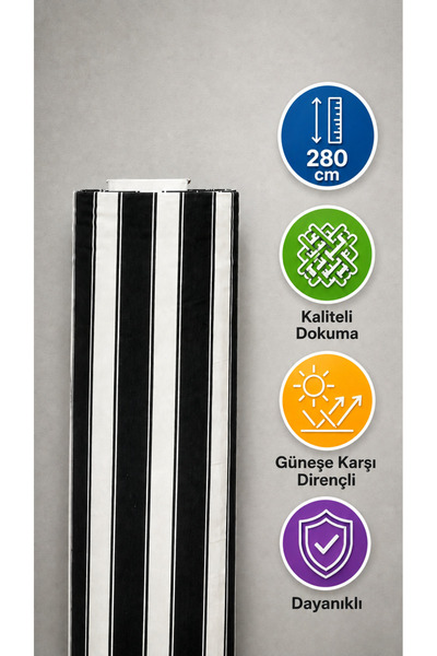 FAVORA Çadır Bezi Su Geçirmez Branda Kumaşı 6 Metre - Siyah