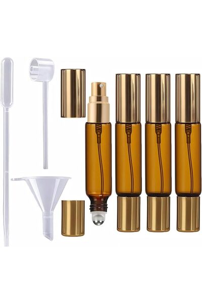 TERRIFI 4 PCS Mini Perfume Bottles Refillable,Double Ended Perfume Bottle Wit...