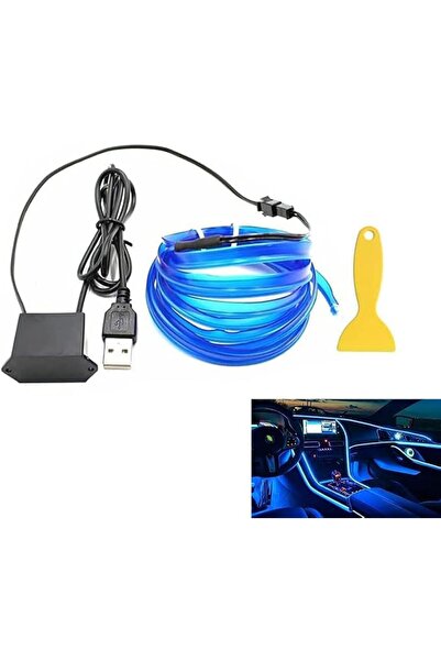 Bukela شريط إضاءة LED داخلي للسيارة، أضواء نيون تعمل بالطاقة عبر USB بطول 5 أ...