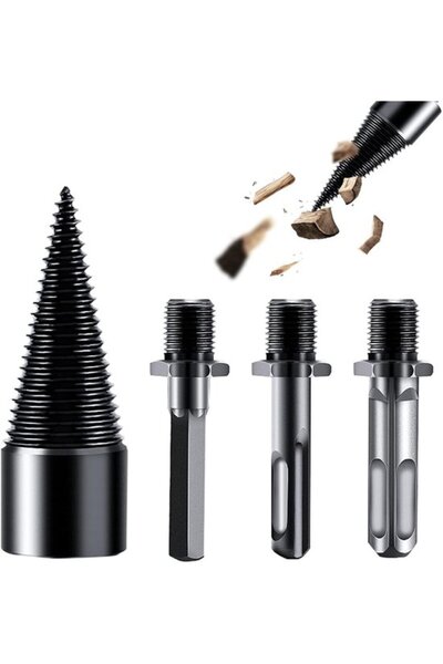 STARSTAR Wood splitter 42mm conical spiral with 3 handles.