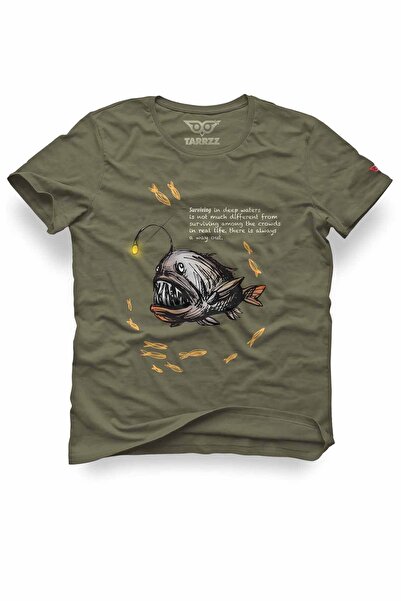 Tarrzzcom Unisex 100% Cotton Regular Fit Lantern Fish Printed T-Shirt - Life ...