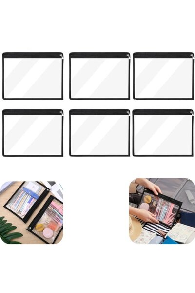 Morvena Picks Set de 6 bucăți, transparent, 22 x 27 cm, pentru documente și p...
