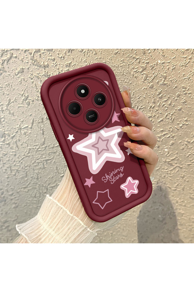 CHICASELUX غطاء حماية أنيق بتصميم النجوم اللامعة لهاتف Redmi 14C متوافق مع شب...