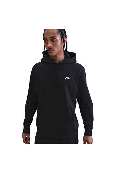 Nike M NK CLUB Φούτερ με κουκούλα FN3859-010 Μαύρο