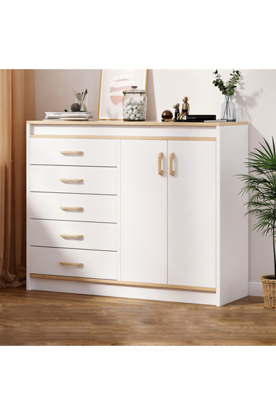 GoldenLike Storage Cabinet, Side Storage Organizer with Drawer Cupboard, Home...