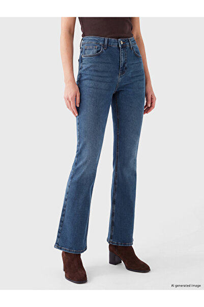 LC Waikiki LCW Jeans İndigo Flare Kadın Jean Pantolon