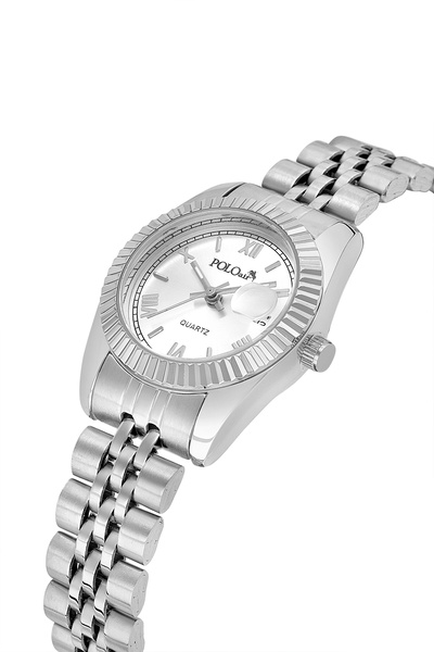 Poloair Mercedes Classic Women's Wristwatch with Calendar Silver Color Pl-162...