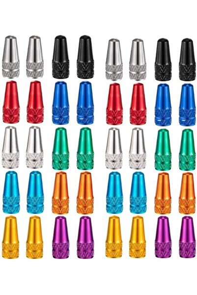 STARSTAR Bicycle valve caps, 40 colors, French style dust caps, aluminum allo...