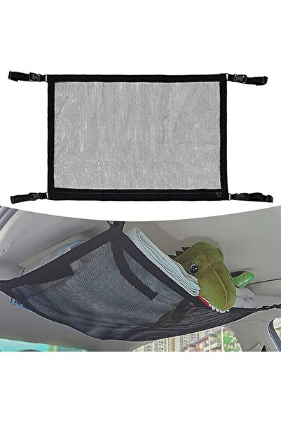 X SPRING Car Ceiling Cargo Net, Double Layer Mesh Roof Storage Organizer with...