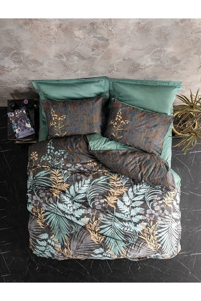 OEM Pillowcase set + pillowcase front, 100% cotton satin, 135x200 cm + 80x80 ...