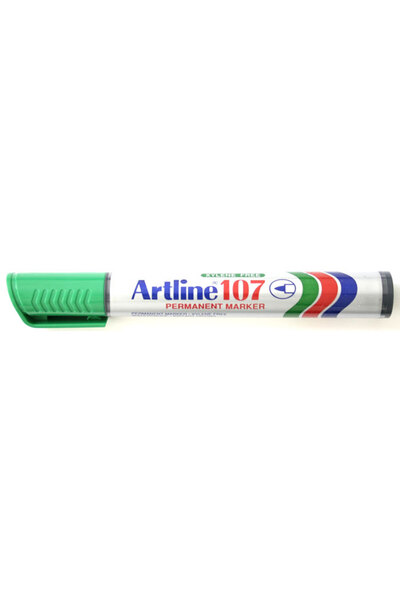 artline Μαρκαδόρος Μόνιμος 107, Πλαστικό Σώμα, Στρογγυλή Μύτη 1.5 χιλ. - Πράσ...
