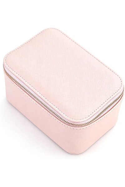 Generic Travel Jewellery Box with 12 Velvet Bags, Pink, Organiser Case for Wo...