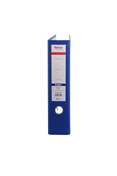 Optima A4 File, Laminated Pp/Paper, Metal Edge, 75 Mm, Budget - Blue