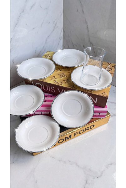 qtahya homes queen of kütahya Luxury Silver 6-Person 12 cm 6-Piece Premium Po...