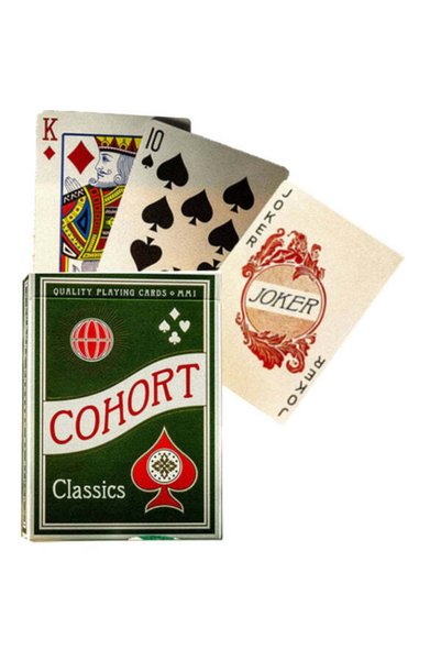 GenelTedarik بطاقات لعب على طراز الكازينو من Green Cohorts Vintage