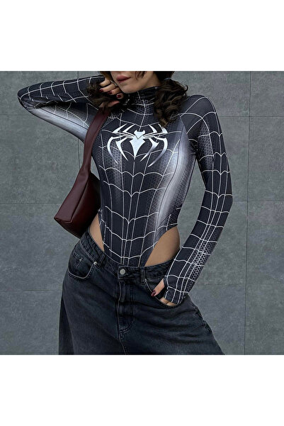 Gofeel Black - Spider Çıtçıtlı Body
