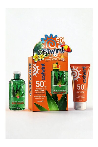 LOVELLO Ost Güneş Kremi Ve Yoğun Nemlendirici Aloe Vera Jel Set, E Vitaminli,...
