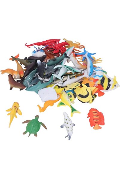 Jiawu 48pcs Sea Animals Toys, Eco Friendly Durable Plastic Mini Tropical Fish...