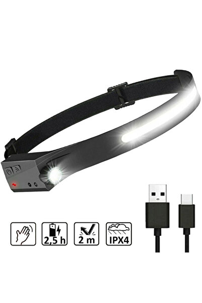 VERKE Lanternă frontală reîncărcabilă, VERKE, USB-C, senzor de mișcare V87504