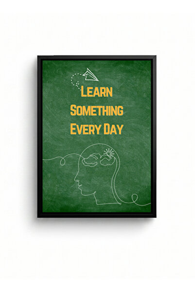 LOWHA Canvas Wall Art on Wood Frame with Black Floating Frame&Motivational Qu...