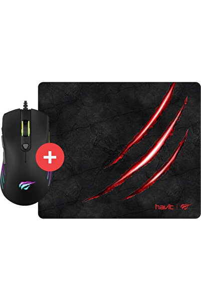 Havit Σετ gaming ποντίκι + επιφάνεια ποντικιού GAMENOTE MS1007CM