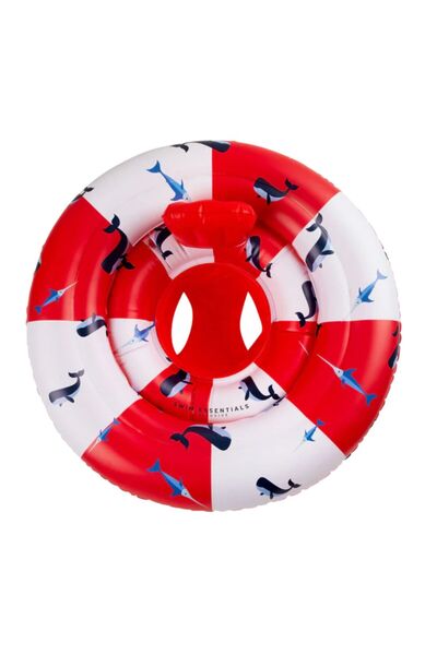 Swim Essentials Σωσίβιο ⌀ 69 εκ. για βρέφη από 0-1 ετών - "Κόκκινο-λευκό Φάλα...
