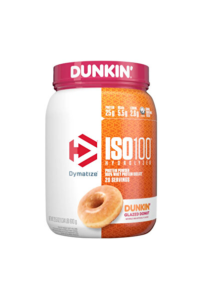Dymatize Iso 100 Dunkin Glazed Donut Whey Protein 1.3Lb