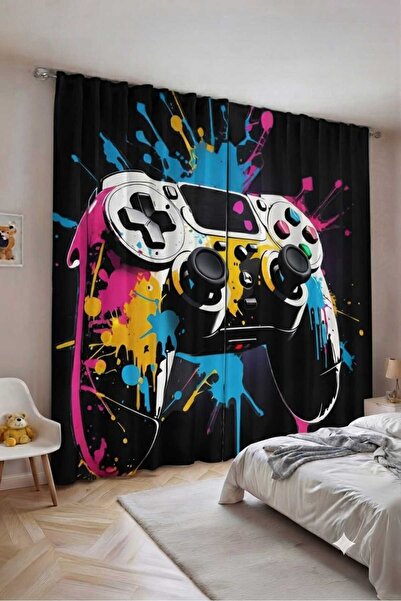 Elmas Dizayn Custom Design Brand Organic Cotton Double Wing Background Curtai...