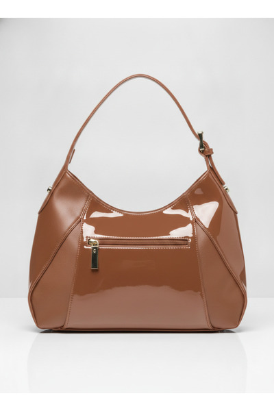 MILANO COLLECTION Geanta de Umar Dama cu Aspect de Lac, 2 Barete Scurta si Lu...