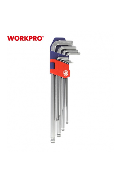 Workpro Σετ Μακριών Κλειδιών Άλεν με Σφαιρική Κεφαλή 9 τεμ. WP 222007 (PROFI)...