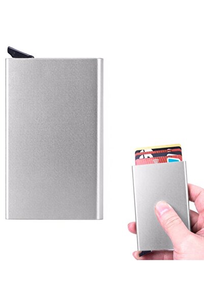 STARSTAR Card holder metal 9.6x6.3x0.9cm 5-slot RFID anti-theft.