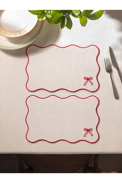 BELENAY Set de 2 servicii americane Ribbon 47x32 cm