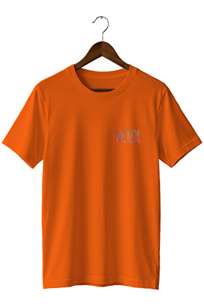 remonz Widi Minimal Logo Printed Unisex T-Shirt Cotton Crew Neck Basic Casual...