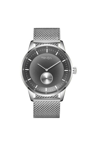 TRNDA Men's Stainless Steel Watch, Silver Mesh Band | Trnda-43mm