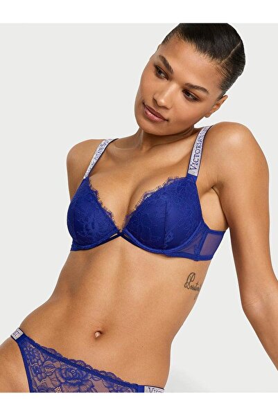 Victoria's Secret Işıltılı Askılı Dantelli Hafif Dolgu Destekli Dekolteli Dem...