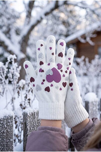 Aware Time Waiter Boy 9-15 Years Old Girl Angora Knitted Gloves