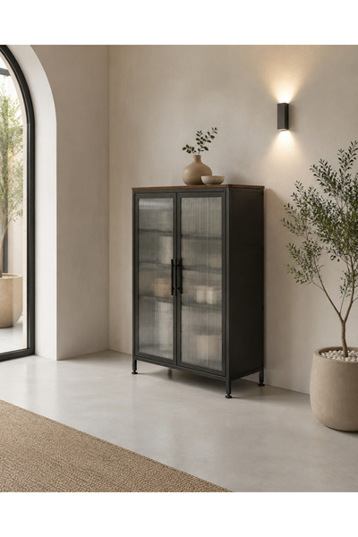 Palma homez دولاب خشب بني 110×72×35 سم