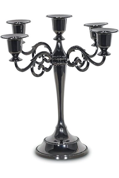 GENERAL 5-Candle Metal Candelabra Candle Holder 10.6 inch Tall Candlestick Ho...