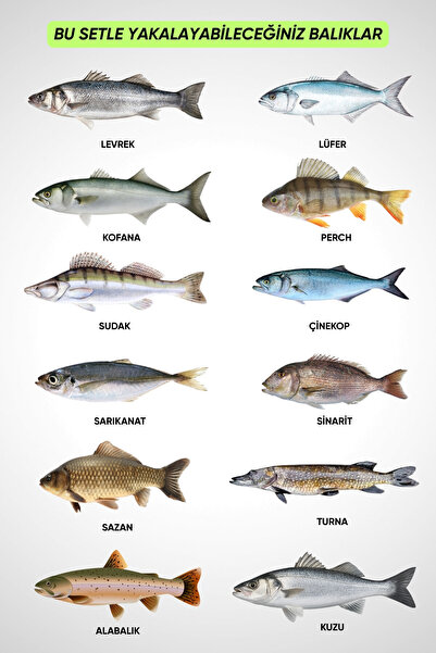 Fishack 35 Parça Tam Takım Olta Seti - 300cm Kamış 40-80GR / 40'lık Makine (Red)