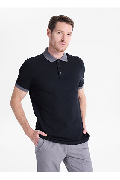 ALTINYILDIZ CLASSICS Siyah Erkek Slim Fit %100 Pamuk Polo T-Shirt ACE09126293...