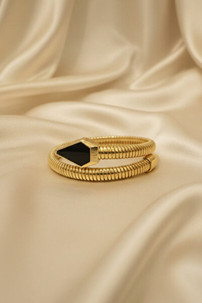 BHR AKSESUAR Gold Color Snake Figured Adjustable Bracelet