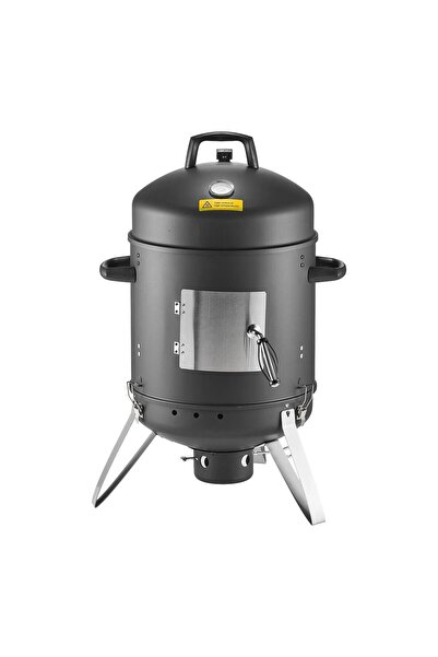 Vivatechnix Gratar vertical cu afumatoare, Diametru 40 cm, Otel, Afisaj tempe...