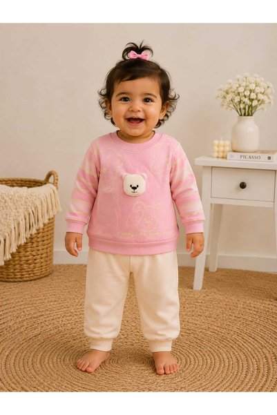 karacon baby بدلة بناتي قطن