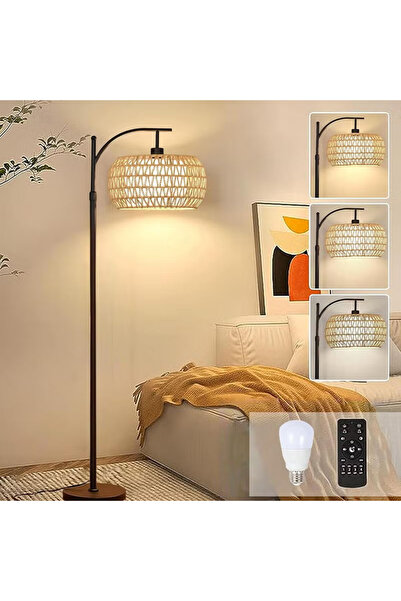 HI-FINE مصباح أرضي بتصميم قوسي 12 واط لغرفة المعيشة، مصباح أرضي بوهيمي من الخ...