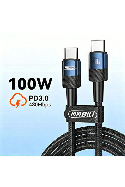 Choice 2m Blue NNBILI 100W Type C to USB C Cable PD 3.0 Quick Charge 4.0 Fast...