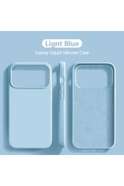 Choice11 iPhone17 Light Blue For iPhone 17 Pro Max Original Liquid Silicone C...