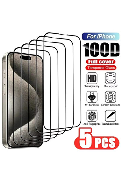 Choice16 High Definition 5 Pieces iPhone 15 Pro Max 5Pcs Protective Glass for...