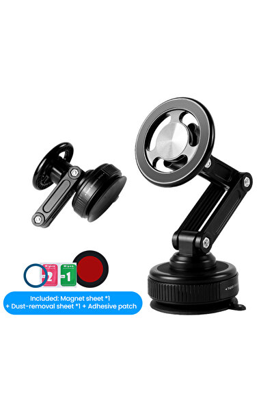 Choice Black 360° Rotatable Car Phone Holder With Vacuum Magnetic Suction Cup...
